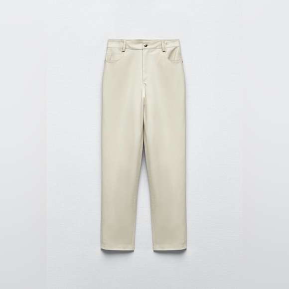 Zara Faux Leather High Rise Fit Pants - Picture 4 of 4